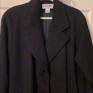 Black Wool Trench - EXCELLENT CONDITION
